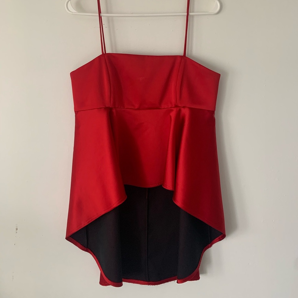 ZARA red satin tank top. Perfect condition.